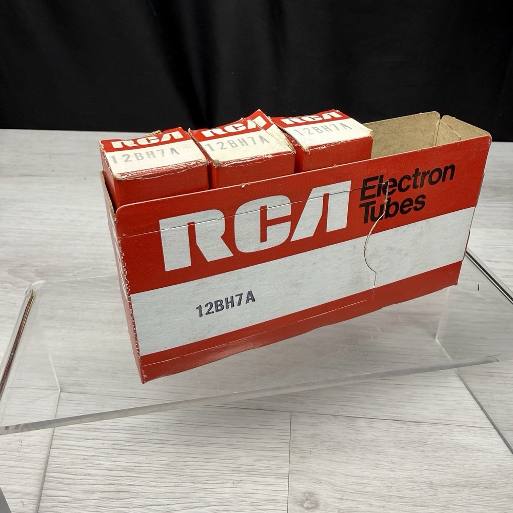 RCA 12BH7A Electron Tubes Lot of 3 NOS Vintage Audio Made in USA 12BH7A